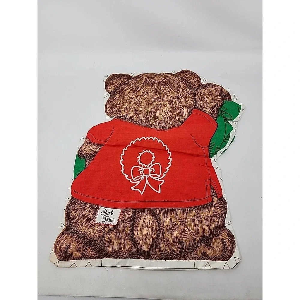 VINTAGE Shirt‎ Tales Jingle My Bells Christmas Fabric Unstuffed Pillow 18